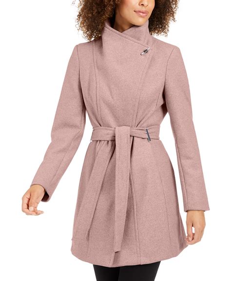 macy's asymmetrical wool coat